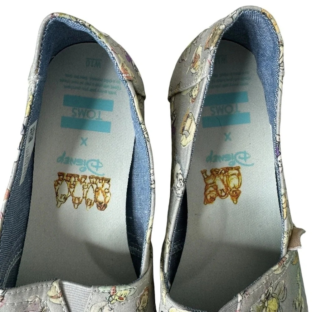 Toms x Disney The Seven Dwarfs Classic Slip-On Shoes Grey 10